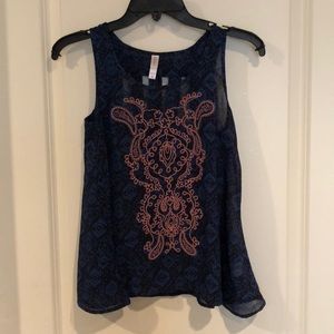 Sheer embroidered top